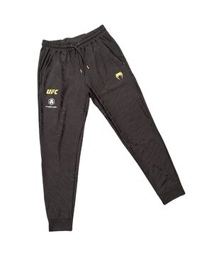 UFC Black Athletic Joggers with Gold Logo